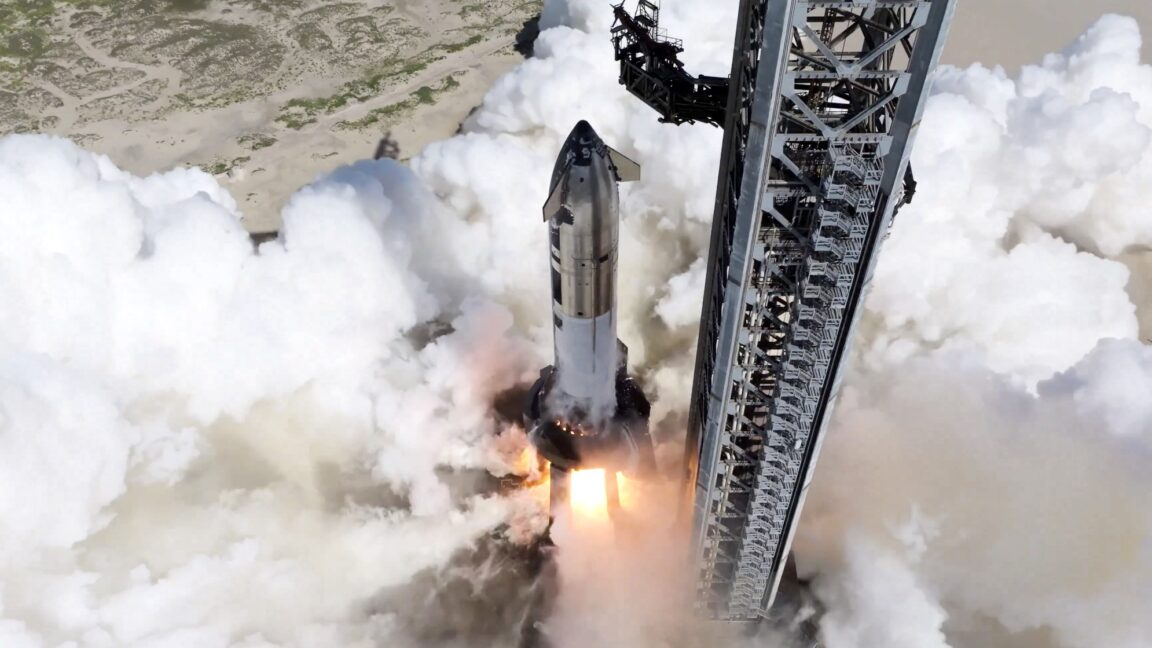 Запуск ракети Starship SpaceX